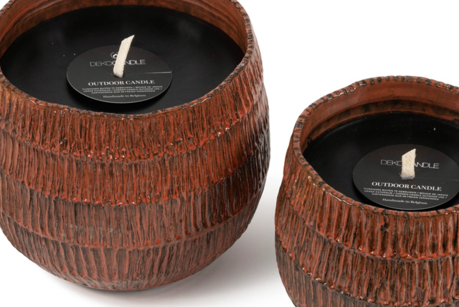 OUTDOOR CANDLE/FLOWERPOT BICOLOR ORANGE