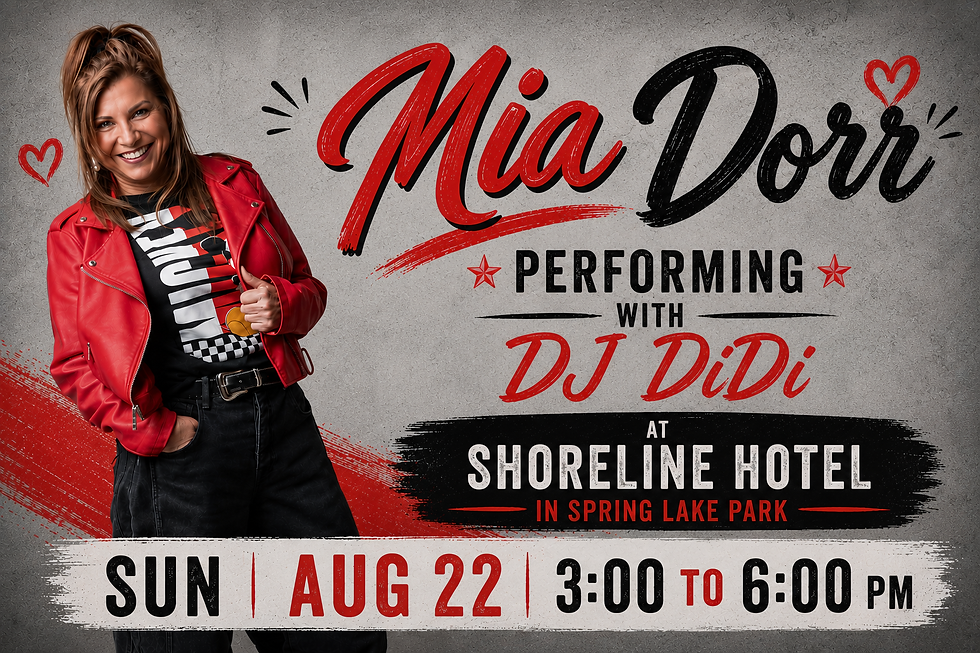 Mia Dorr with DJ DiDi at Shoreline Hotel!