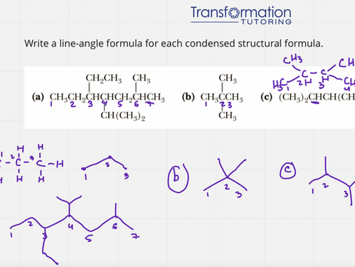 How To Write A Line-Angle Formula From Condensed Structural Formula