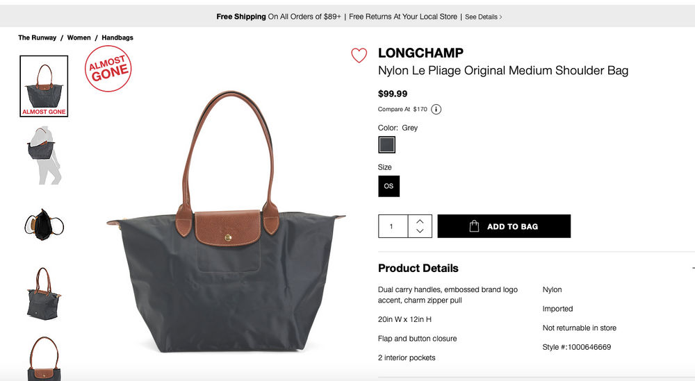 tj maxx longchamp bags