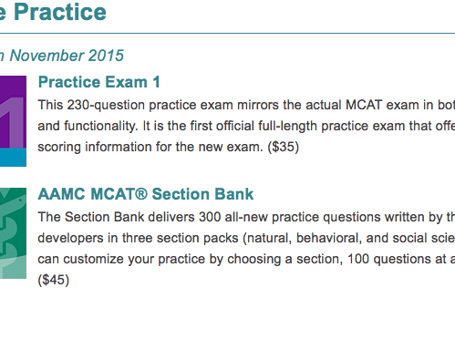 New prep materials for MCAT