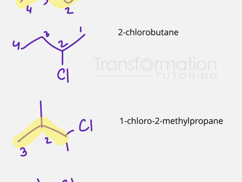 Draw the bond-line formulas and IUPAC names for all constitutional isomers of C4H9Cl