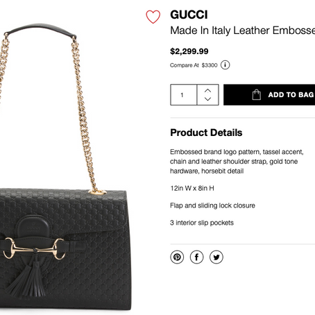 Gucci Watches, Bags And Shoes At TJMaxx 2022