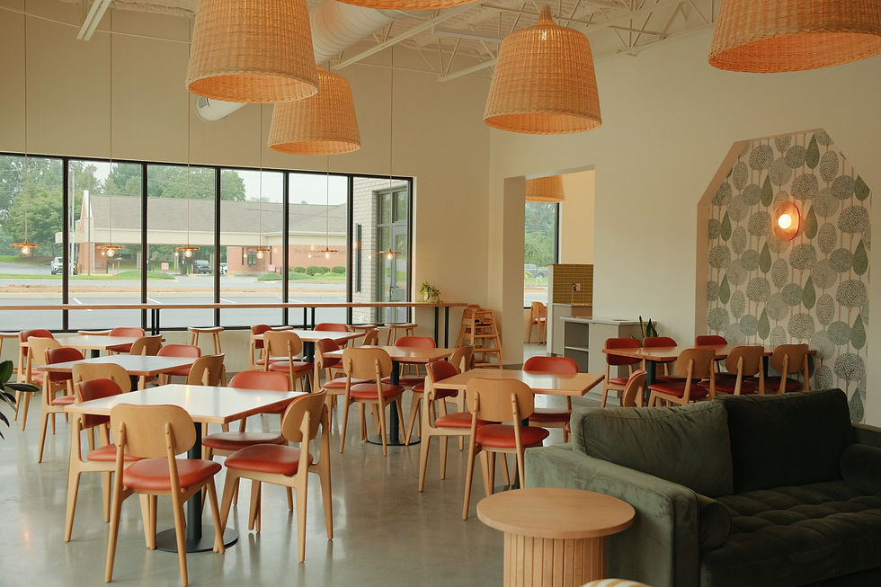 Interior shot of OddBird Cafe in Akron, PA