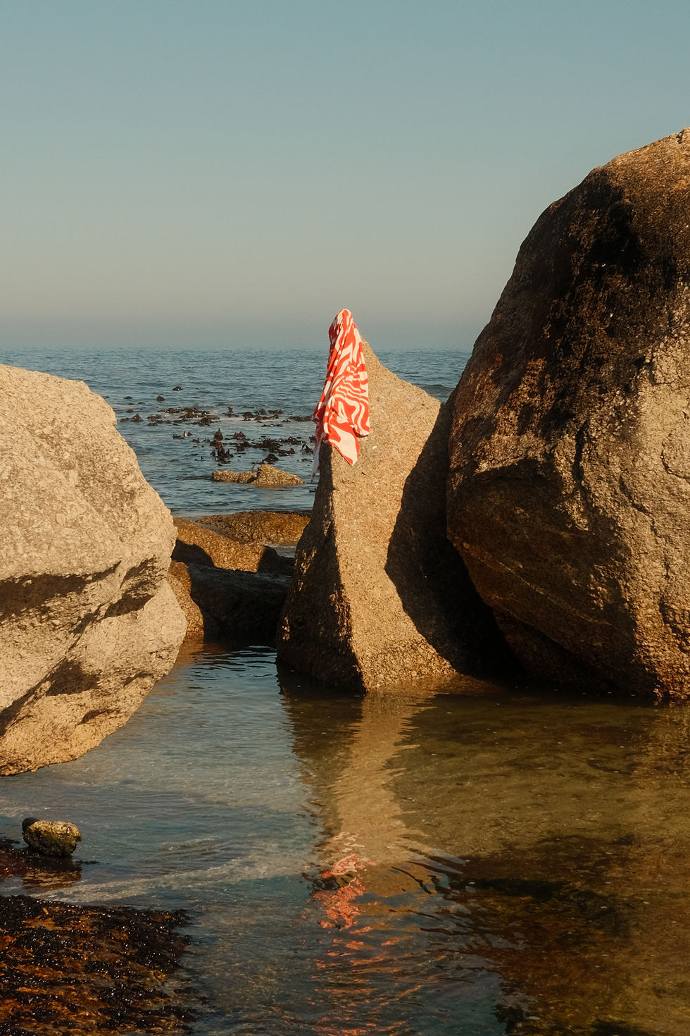 Half Shell Red Ripple Towel