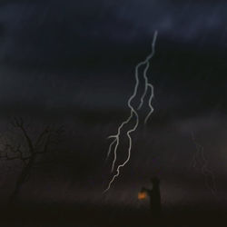 The walk #digitalart #photoshop #art #dark #rain #thunderstorms #psychedelicart