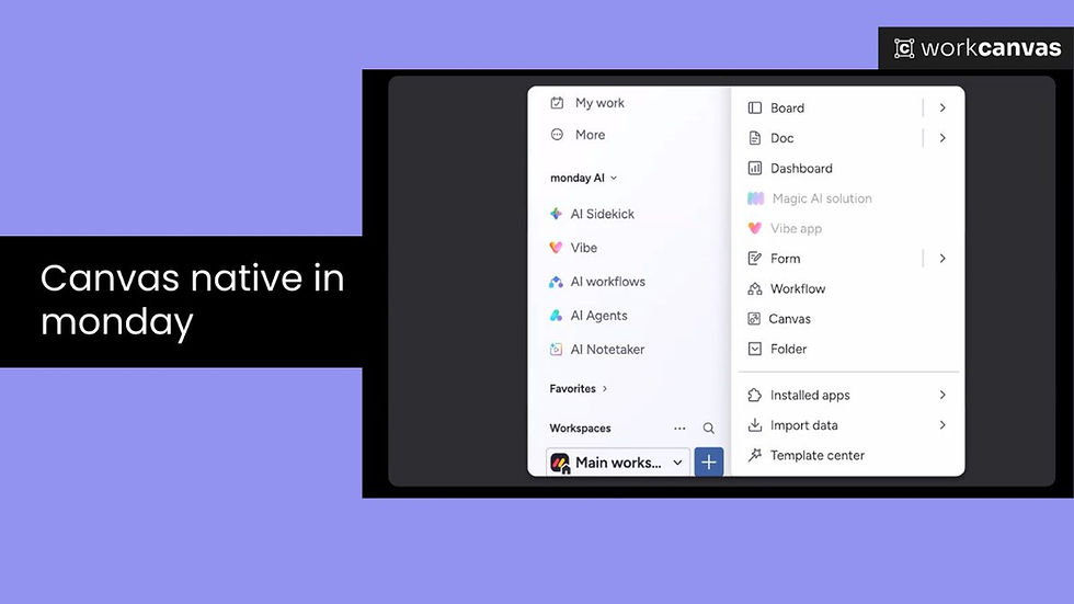 Canvas Native in monday