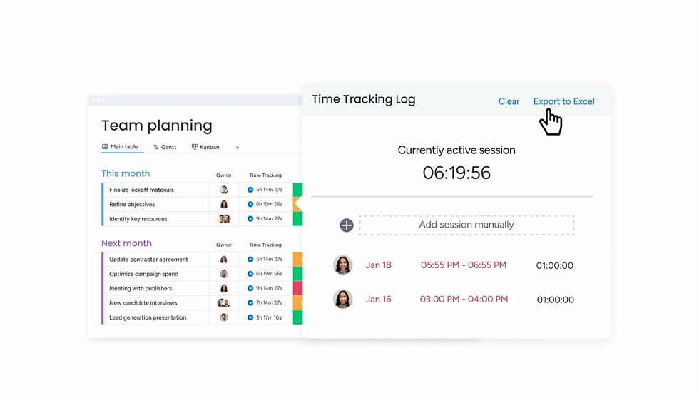 monday time tracking