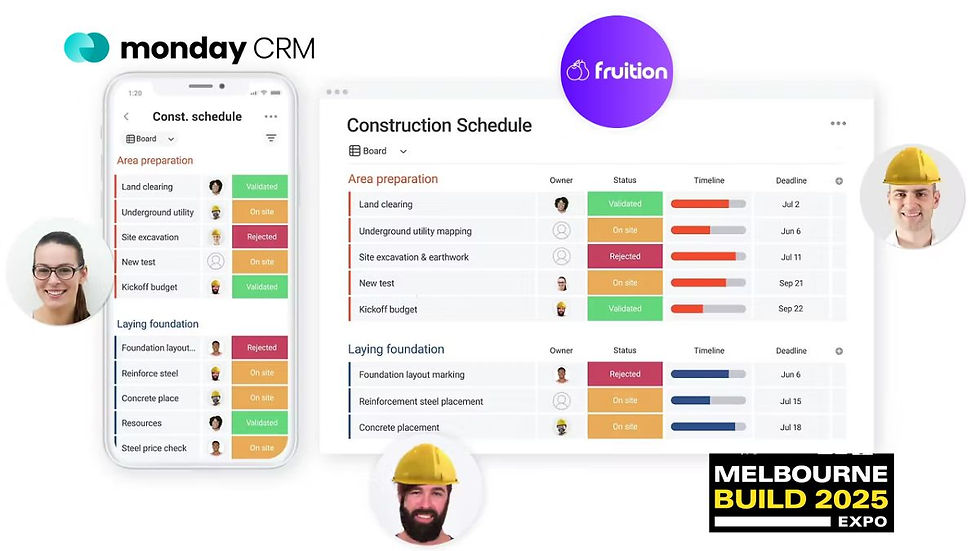 Fruition x monday.com at Melbourne BuildExpo 2025
