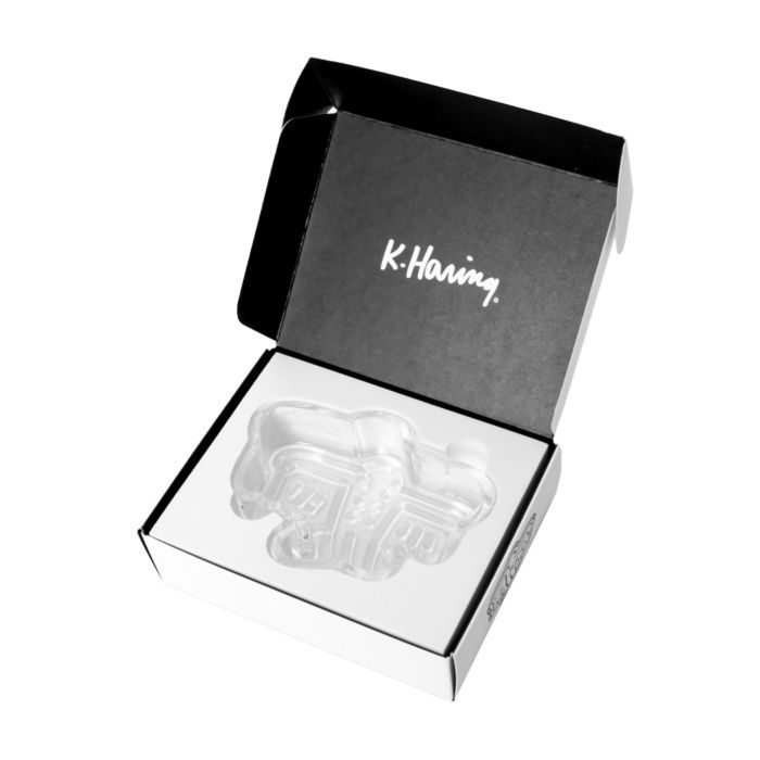 Thumbnail: Man Bat Crystal Glass Ashtray / Catchall by Keith Haring