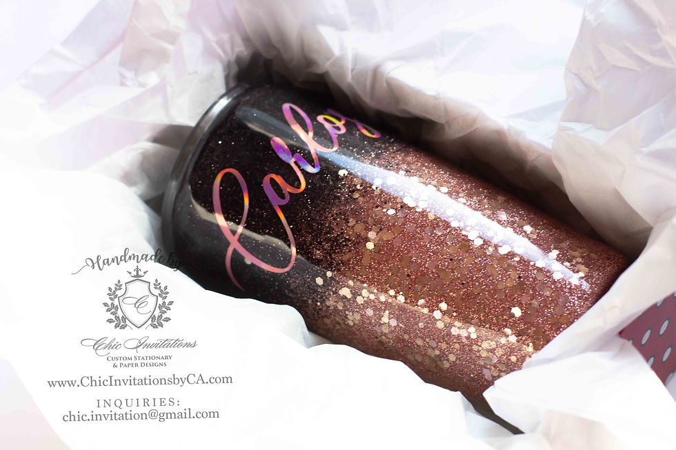 Thumbnail: Handmade tumbler, custom tumbler, personalized ombre tumbler