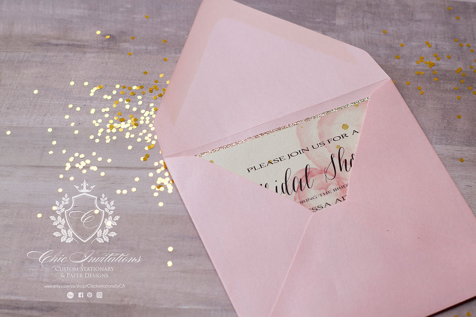 Thumbnail: Bridal Shower Invitation, Wedding Shower Invitation, SET OF 10 INVITATIONS