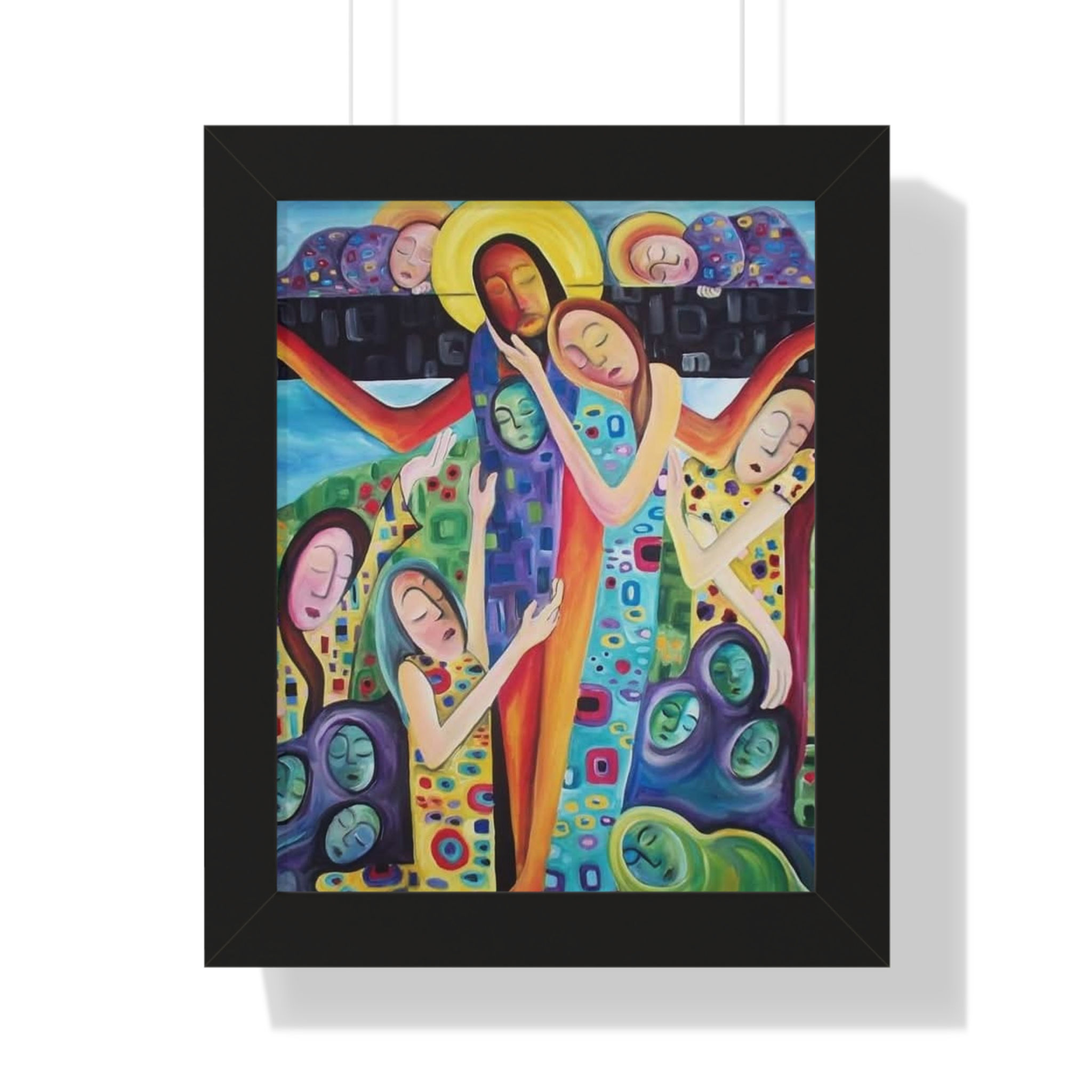 "Sorrowful Mother" Vibrant Framed Vertical Print