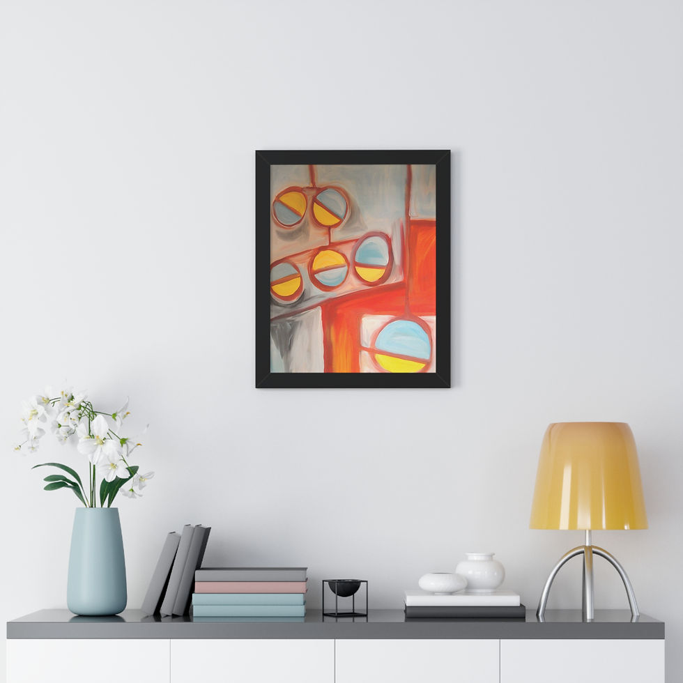 Thumbnail: "Trinity" Abstract Framed Vertical Print