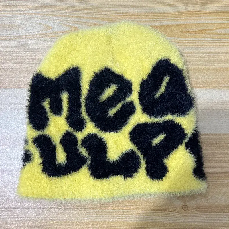 Thumbnail: Acrylic Knit Wool Mea Culpa Jacquard Mohair Beanie