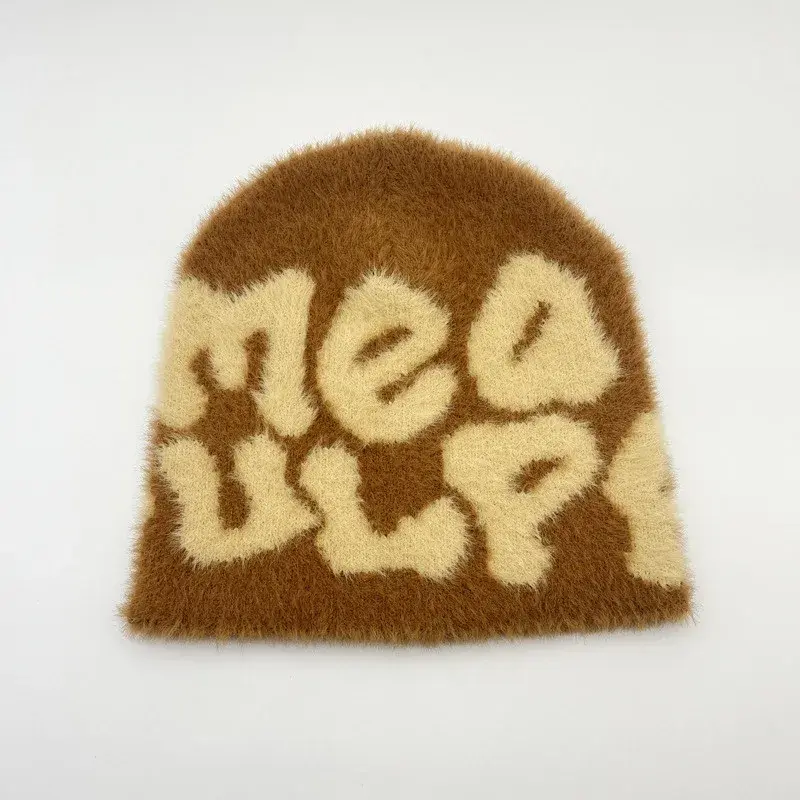 Thumbnail: Acrylic Knit Wool Mea Culpa Jacquard Mohair Beanie