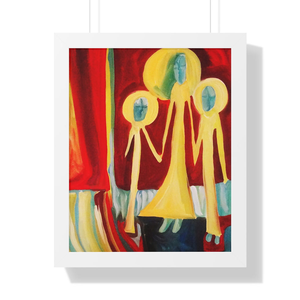 "St. Polycarp and Companions" Colorful Framed Vertical Print