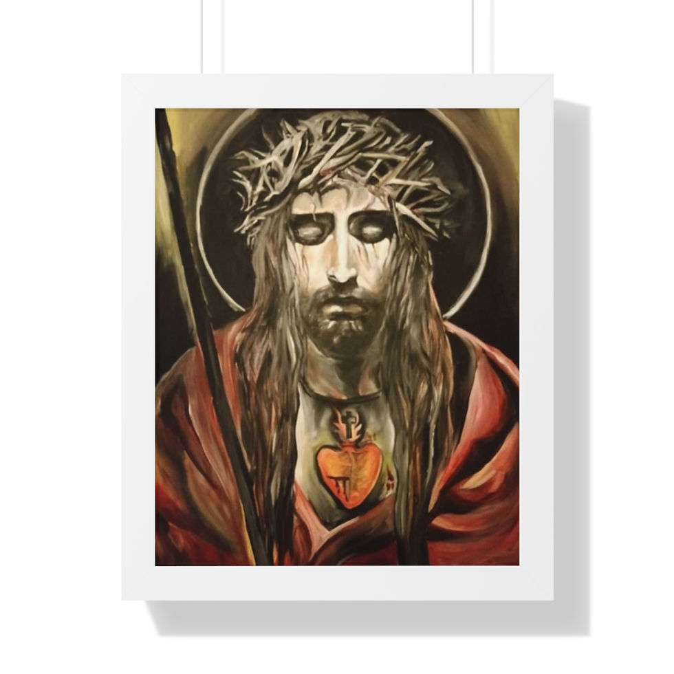 Thumbnail: "The Crowning With Thorns" Religious Framed Vertical Print