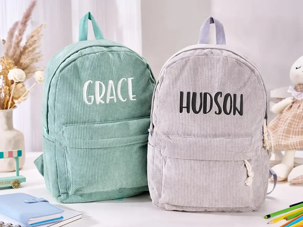 Personalized Corduroy Kids Backpack