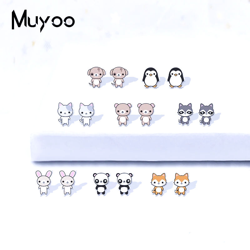 Cute Cartoon Animals Cartoon Style Acrylic Earrings