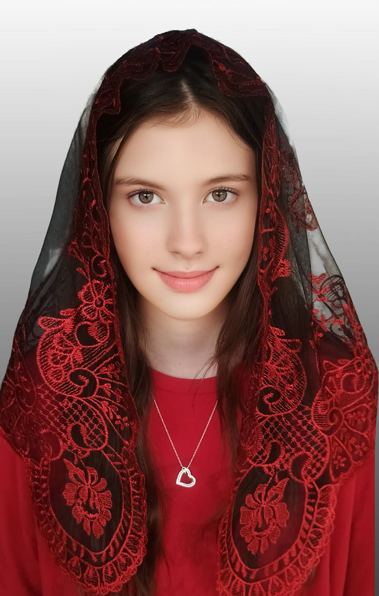 Vintage Lace Mantilla  Heavy-Embroidery Lightweight Breathable 