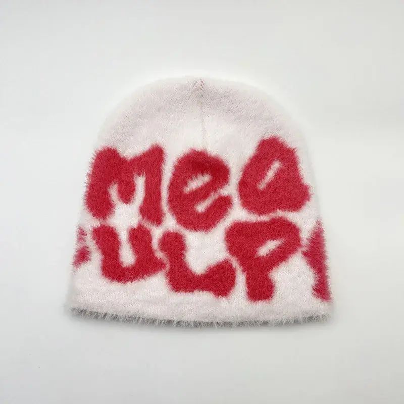 Thumbnail: Acrylic Knit Wool Mea Culpa Jacquard Mohair Beanie