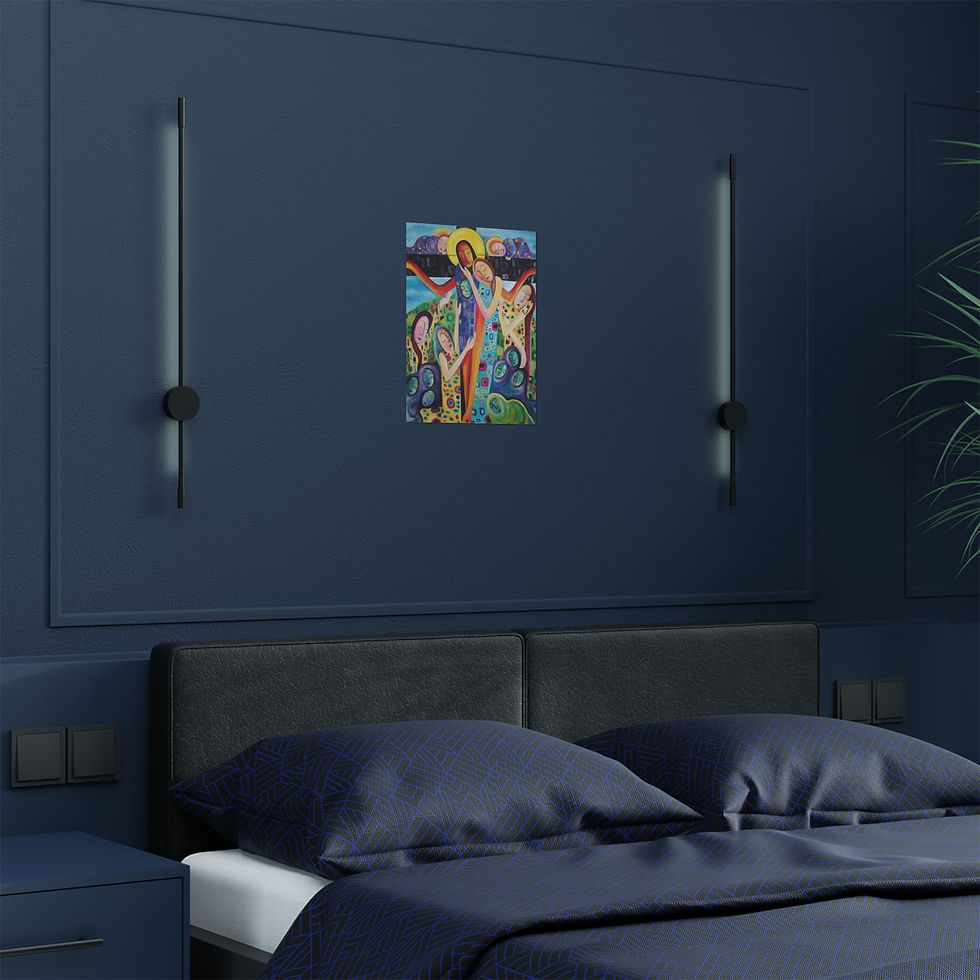 Thumbnail: "Sorrowful Mother" Vibrant Satin Art Print