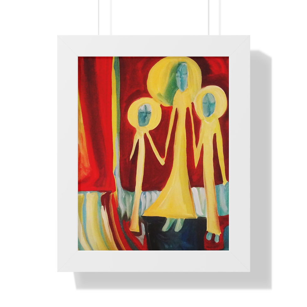 Thumbnail: "St. Polycarp and Companions" Colorful Framed Vertical Print