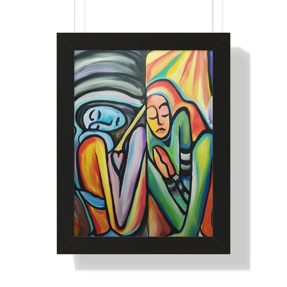 Thumbnail: "Grace"   Abstract Art Print, Framed Vertical Print