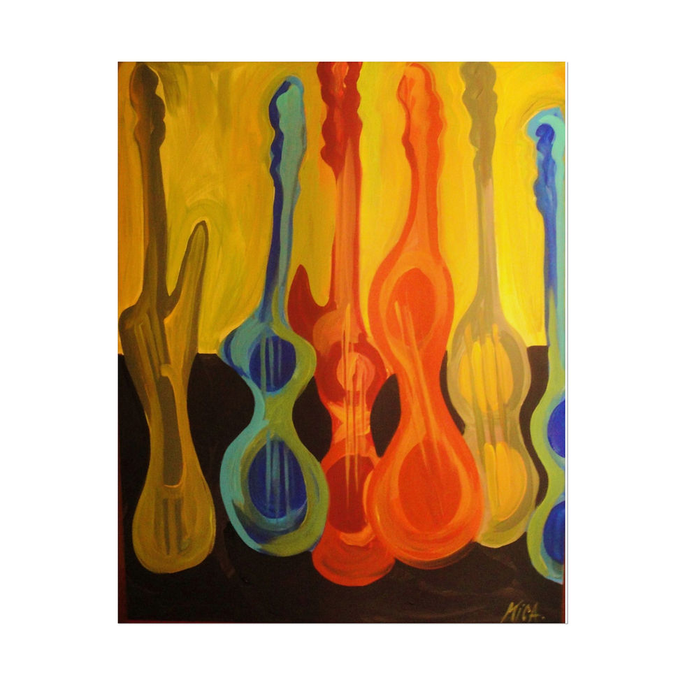Thumbnail: "Make Music in Your Heart" Vibrant Musical Instrument Rolled Print