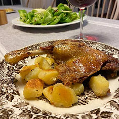 Pommes de terre rôties au gras de canard