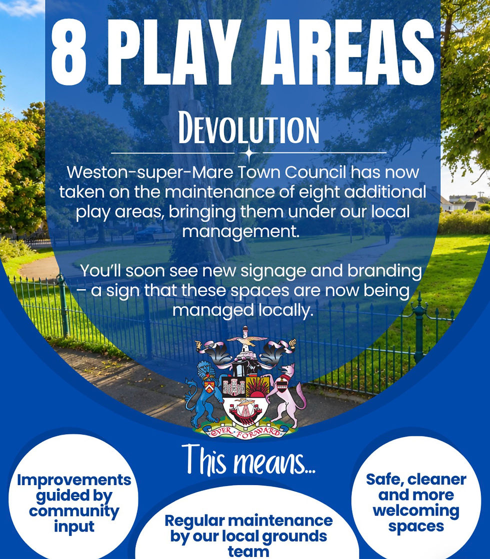 Weston-super-Mare Town Council takes on management of eight play areas