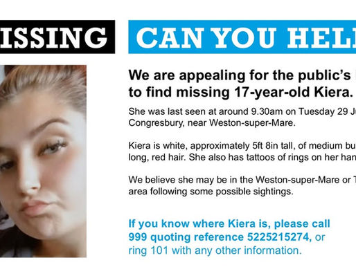 Police issue appeal for missing 17yr old Kiera