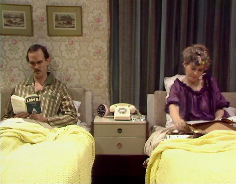 John Cleese as “Basil Fawlty” in the BBC episode of Fawlty Towers: The Wedding Party (Image: BBC)