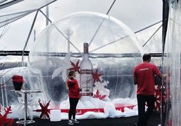 Life-size Globe _ Giant Inflatable Snow Globe _ Human Snow Globe _ Event Globe _ 