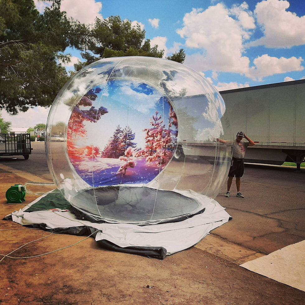inflatable snow globe_ giant snow globe_ human snow globe_ lifesize snow globe