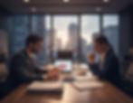 California attorney discussing resolution of a frozen business bank account with a financial institution representative.