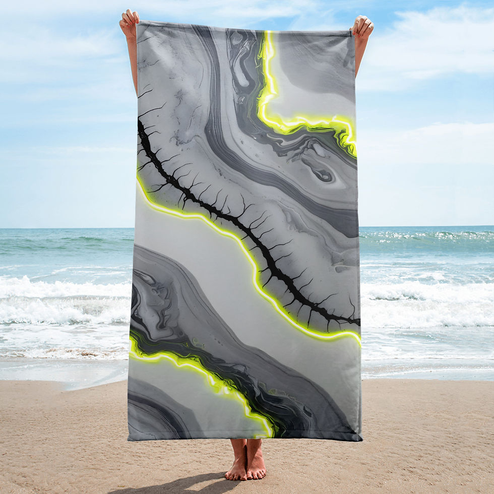 Electric Yellow -Beach Towel