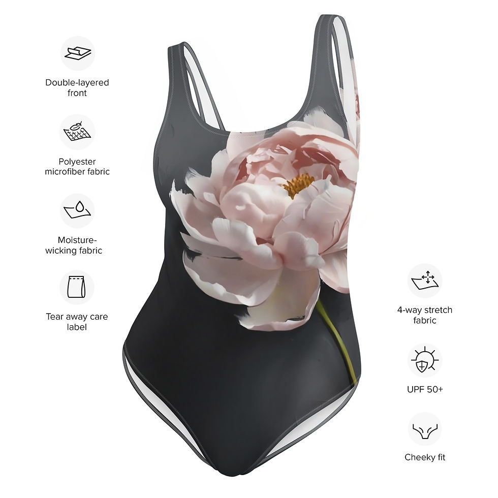 Impasto Peony -One-Piece Swimsuit