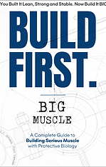 BUILD FIRST Big Muscle guide cover — advanced muscle development training and nutrition guide, 8.5x11 full color paperback by A.C. Stretch