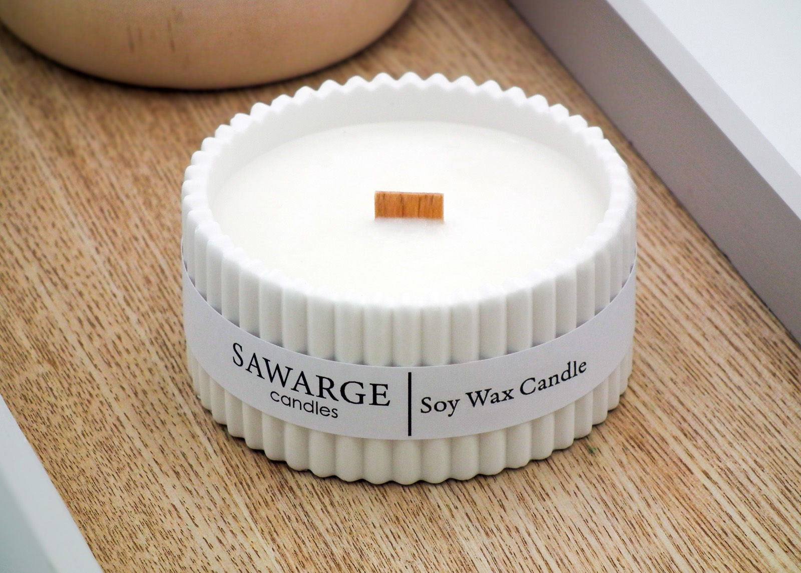 Świeca sojowa dekoracyjna biała 100g I 13 zapachów do wyboru