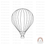 Thumbnail: Trio of Hot Air Balloons Appliqué Pattern/Digital Stamp