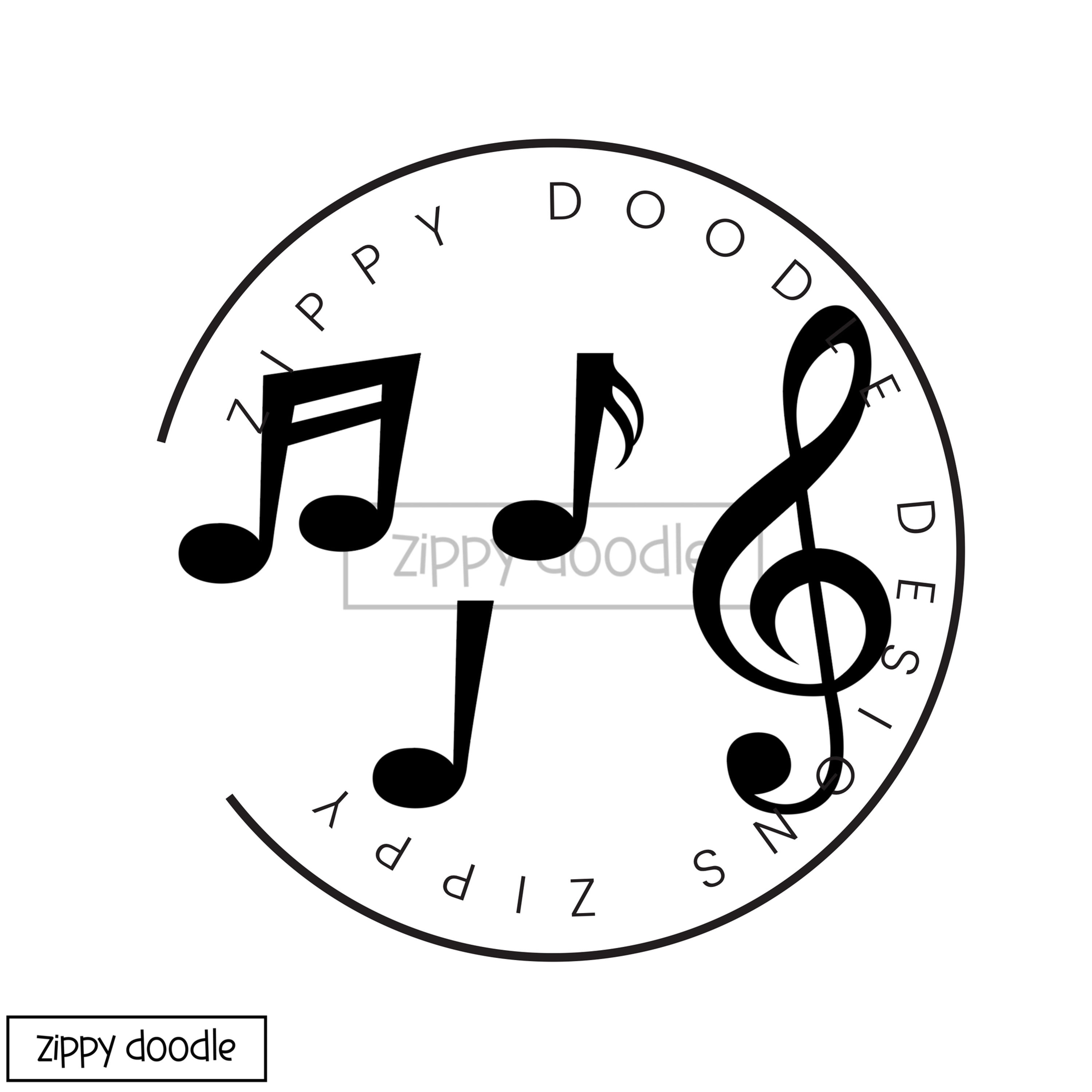 Musical Notes Appliqué Pattern - Download