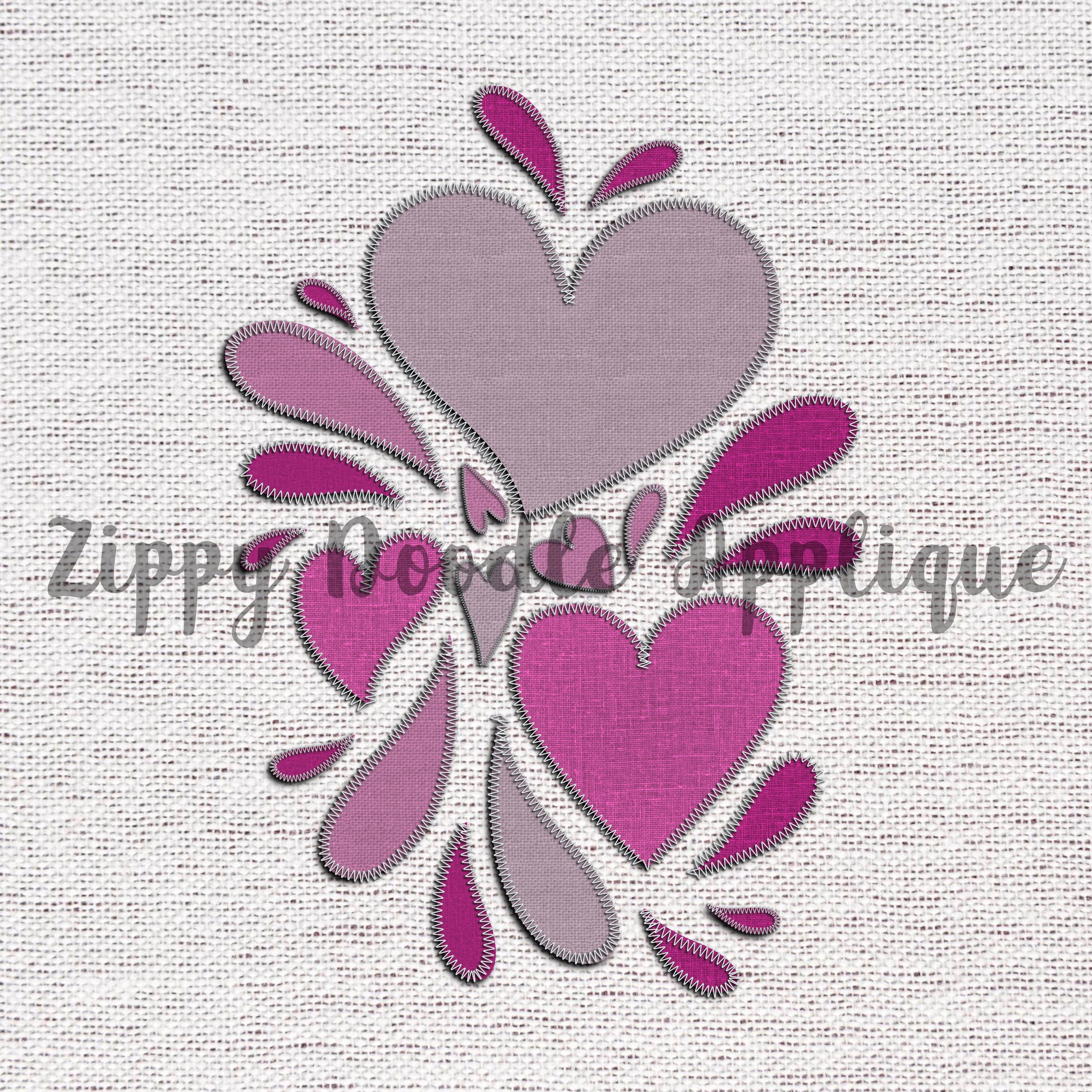 Heart Flourish Appliqué Pattern - Download