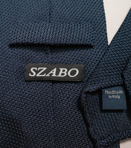 Navy Grenadine Tie Handmade in Italy
