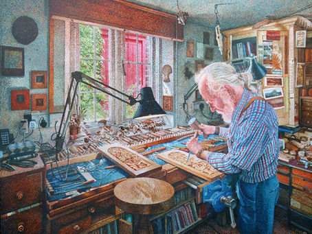 Roger Sutton painting at Harley Gallery in Nottinghamshire