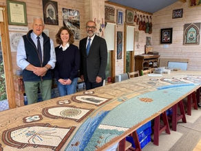 Lord Lieutenant of Somerset Visits Mosaic