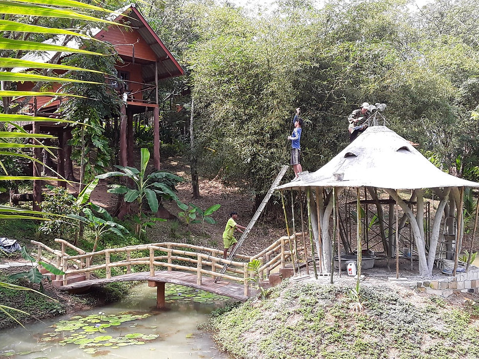 The Lake House Tea House Taking Shape at Treehouses Yao Noi
