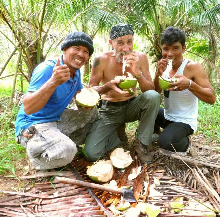 Snack time during construction of Treehouses Yao Noi