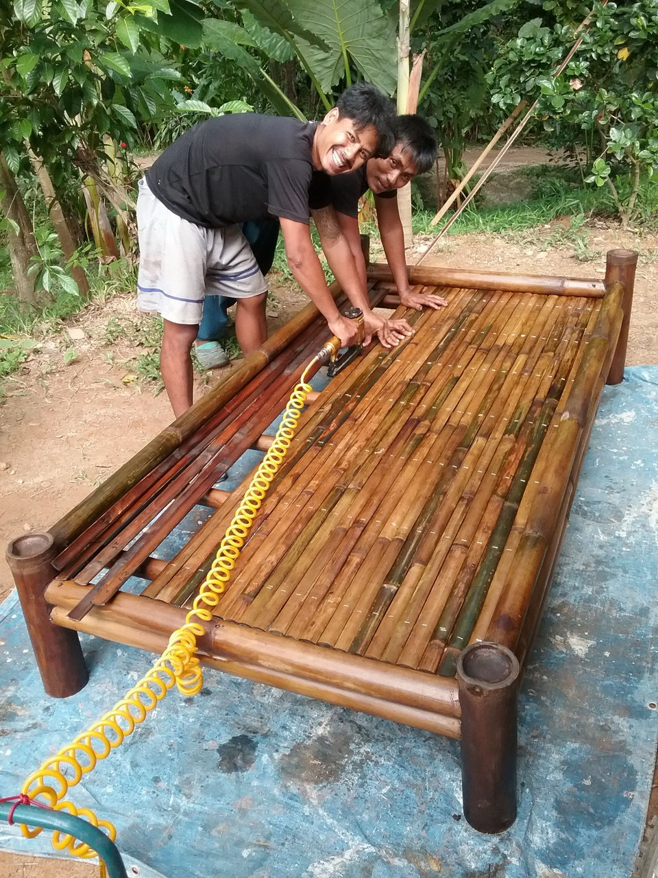 A Bamboo bed Taking Shape at Treehouses Yao Noi